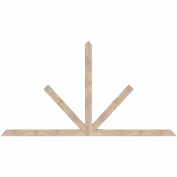 Ekena Millwork Saratoga Smooth Timber Gable Bracket, Douglas Fir, 96"W x 52"H x 3 1/2"D x 3 1/2"F, 13/12 Pitch GBW096X52X0404SAR00SDF - main